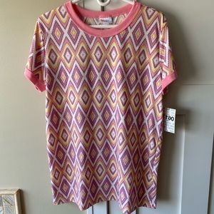 LuLaRoe Large Pink Aztec Liz